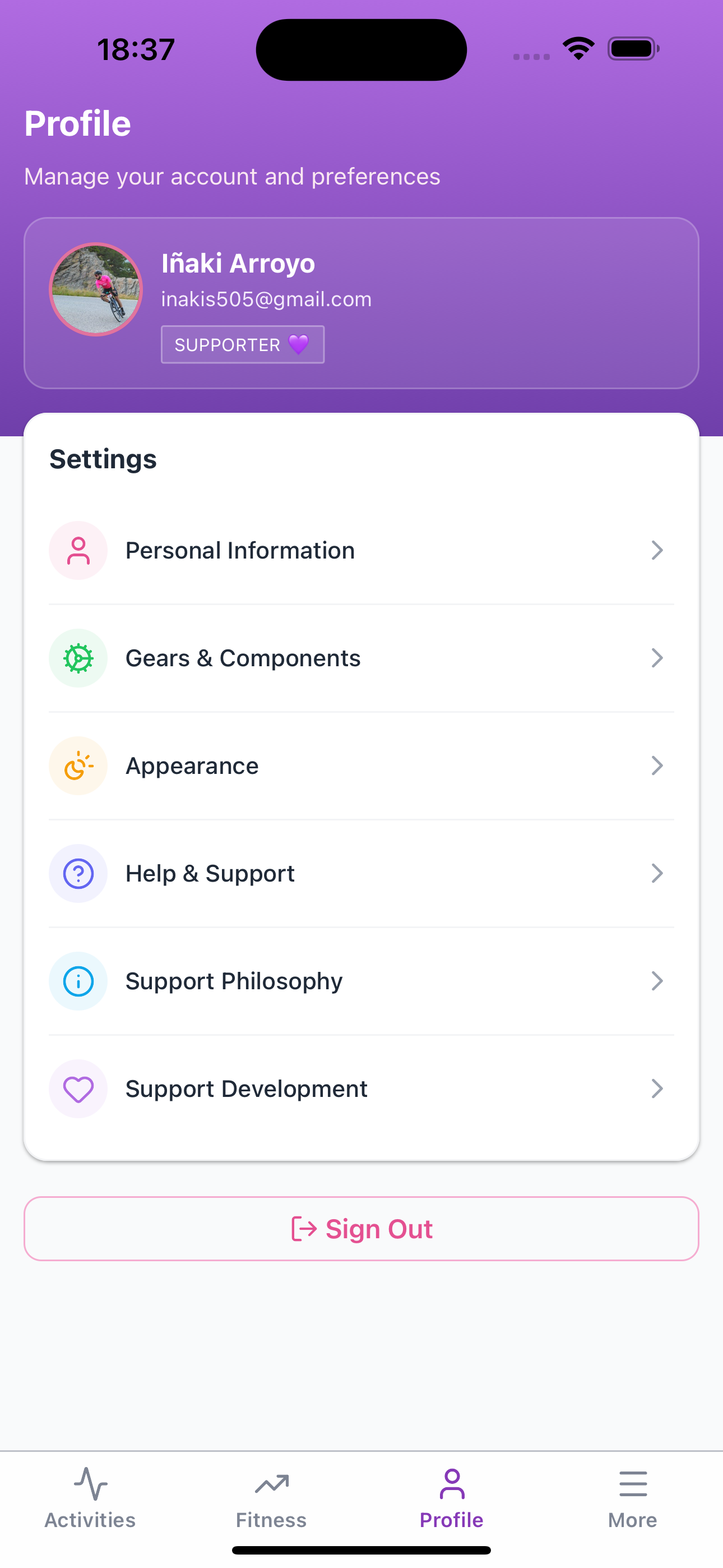 Subintervals Profile Screen